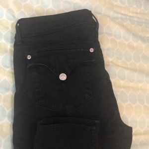 Hudson Black Collin skinny flap pocket jeans